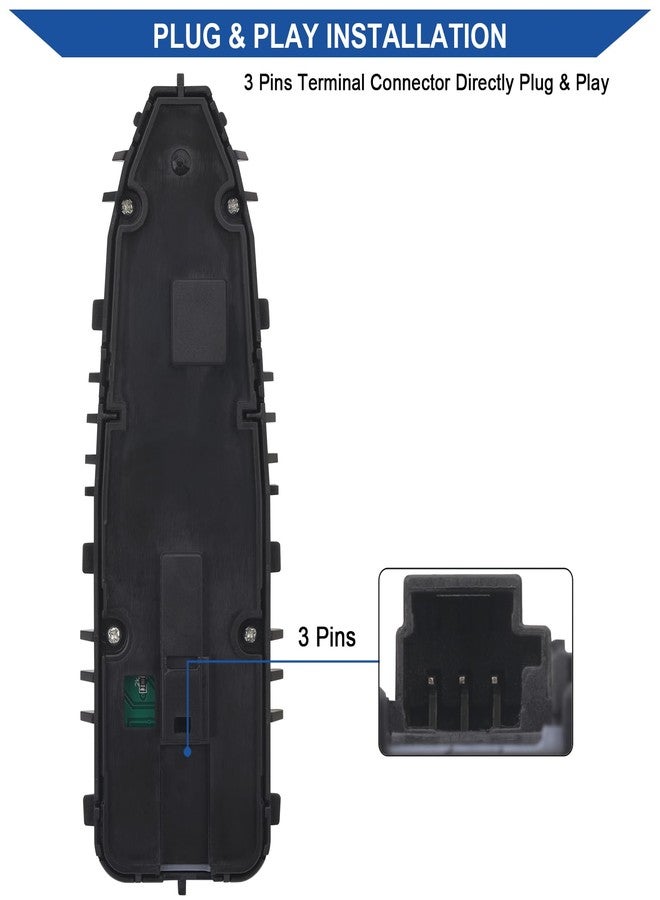 Obaee Master Power Window Switch Front Driver Side Compatible with Mercedes-Benz C300, C350e, C43 AMG, C63 AMG, C63 AMG S, GLC300, GLC43 AMG 2015-2018, Replace A2059056811, 2059056811, Black-Color - Image 4